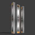Modern Vertical Column Outdoor Lights With Metal And Wooden Accents For Illumination