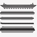 New Chinese Eaves Tile Eaves Combination 3d model