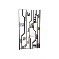 Modern Geometric Storage Shelving Unit With Multilayer Design Books And Decorative Ornaments