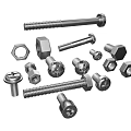 Assorted Hardware Tools Including Bolts Nuts Screws Hex Nuts and Socket Screws 3d model