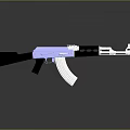 Classic Assault Rifle With Wooden Stock Grip And Metal Barrel Magazine Design