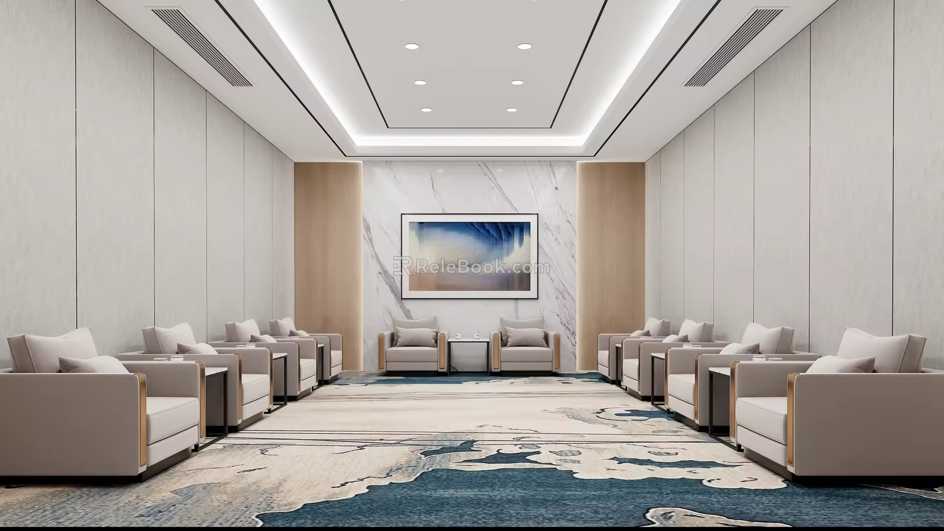 Modern Reception Room 3d model
