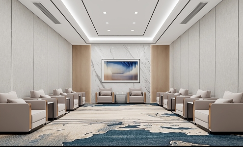 Modern Reception Room 3d model