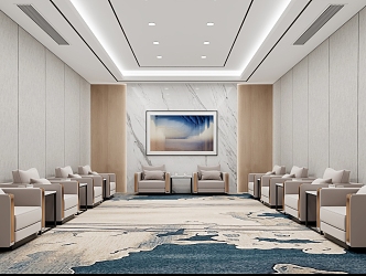 Modern Reception Room 3d model