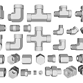 Assorted Stainless Steel Pipe Fittings Featuring Tees Elbows Connectors And Adapters
