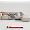Multi-person sofa 3d model