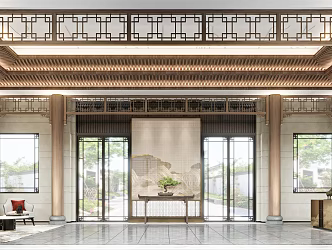New Chinese sales office front desk 3d model