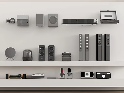 Various Headphones and Speakers with Modern Design Wireless Function and High Quality Audio 3d model