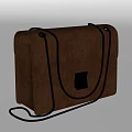 Stylish Brown Leather Bag With Black Shoulder Strap And Square Buckle Design