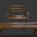 Natural Wooden Table and Chair Set with Simple Design for Home Living Space