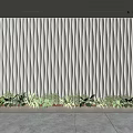 Modern background wall wave board wave wall 3d model