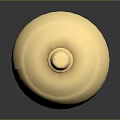 Golden Animal Sculpture With Spherical Ends And Cylindrical Body On Black Background