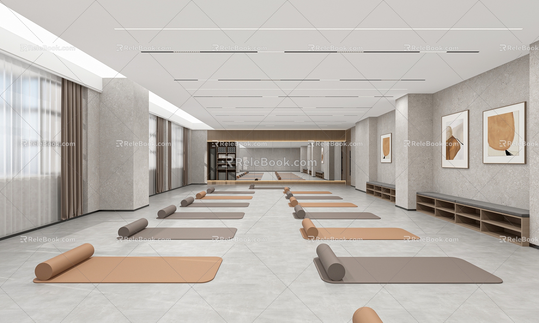 Modern Yoga Studio 3d model