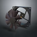 Black Cooling Fan With Rotating Blades And Sturdy Frame For Home Daily Use
