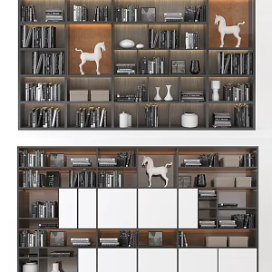 Modern Bookshelf 3d model