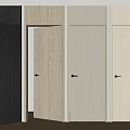Wooden Swing Doors In Black Light Wood And Beige For Interior Home Design