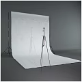Commercial Photography Studio Equipment With White Backdrop Tripod And Stands