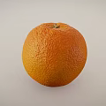 Fresh Ripe Orange With Textured Skin On Light Gray Background