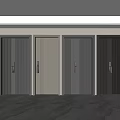 Modern Security Doors With Various Designs And Secure Locks For Home Protection 3d model