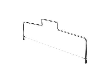 Sturdy Metal Kitchen Storage Rack With Horizontal Bar And Stable Legs 3d model