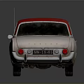 Vintage Sedan Car With Red Roof And Light Colored Body Classic Retro Design
