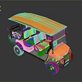 Bus School Bus Van Box Bus Tourist Bus Coach 3d model