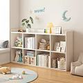 Kids Room Storage Shelf With Toys Books Photo Frames Plant And Decorations