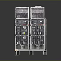 Industrial Control Cabinets With Modular Panels And Indicator Lights Side by Side