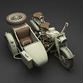 Modern Motorcycle Military Motorcycle 3d model