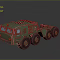 Olive Green 8 Wheel Military Truck with Heavy Duty Transport and Robust Cargo Body