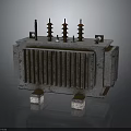 Industrial Transformer With Metal Casing Heat Sink Fins Top Terminal Posts And Base Support Feet