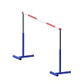 Blue Base Sports Hurdle With Red And White Horizontal Bar For Training 3d model