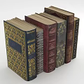 Vintage Hardcover Books With Decorative Covers Various Colors And Elegant Patterns