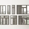 Various Styles Of Modern Casement Windows With Aluminum Frames And Glass Panels