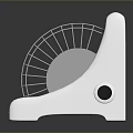 White Electric Household Bread Slicer With Metal Grid And Stable Base