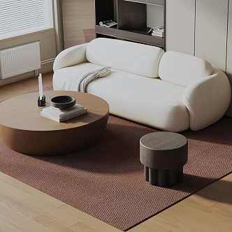 Three-seat sofa 3d model