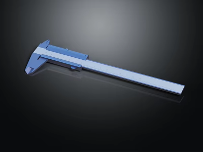 Blue Precision Caliper Measuring Tool With Stainless Steel Body For Accurate Industrial Measurement 3d model