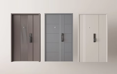 Security door interior door 3d model