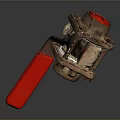 Industrial Metal Valve With Red Handle And Connection Port For Pipeline Control Equipment