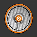 Miniature Circular Boxing Ring With Orange White Railings And Central Platform