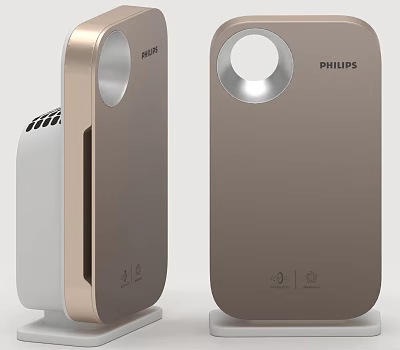 Philips Sleek Daily Electrical Appliances With Golden Brown Design And Control Buttons 3d model