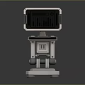 Compact Mechanical Robot Device With Digital Display Interface Graphics And Control Panel