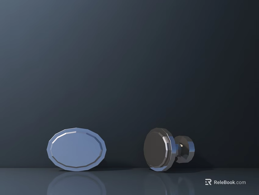 Two Modern Metallic Downlights And Spotlights With Different Designs On Dark Background 3d model 