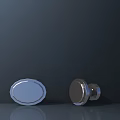 Two Modern Metallic Downlights And Spotlights With Different Designs On Dark Background