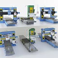 Industrial Equipment Multiple Models Various Angles Display With Detailed Structure And Workbench Design