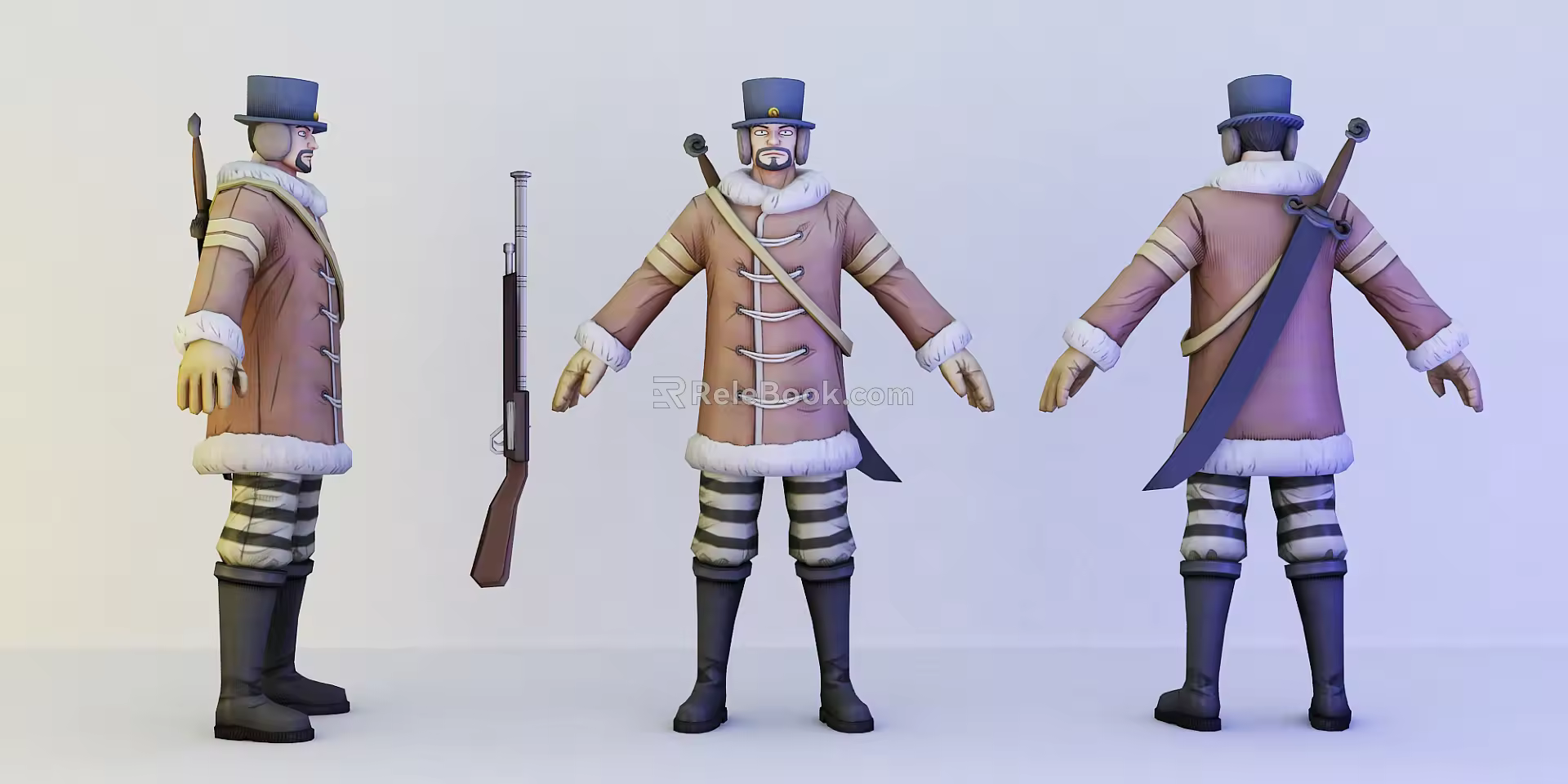 Modern game character One Piece character 3d model