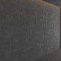 Gray Concrete Wall Component With Smooth Sphere Decoration In Modern Space 3d model