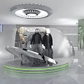 Futuristic Modern Bathroom Interior With Marble Walls Glass Partitions And Sleek Washbasin