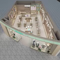 Modern Stylish Clothing Store Interior With Display Racks Sofa And Elegant Lighting