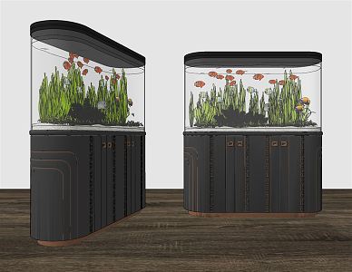 New Chinese Fish Tank Aquarium 3d model